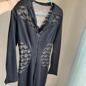 Retro black jumpsuit